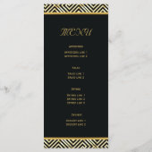 Carte de menu mariage Gold Greek key & laurel wrea (Dos)