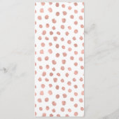 Carte de menu Mariage Gold Love Rose moderne (Dos)