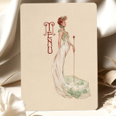 Carte de menu Mariage Gracity Art Nouveau