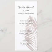 Carte de menu Mariage Gracity Palms (Devant)