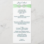 Carte de menu Mariage Green Diamond Infinity (Devant)