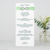 Carte de menu Mariage Green Infinity (Debout devant)