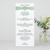 Carte de menu Mariage Green Infinity Heart (Debout devant)