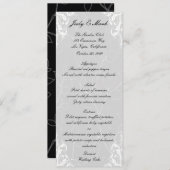 Carte de menu Mariage Halloween Chat & Owl (Devant / Derrière)