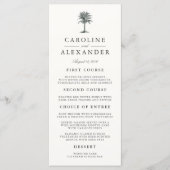 Carte de menu Mariage Havana Palm (Devant)