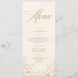 carte de menu Mariage ivoirienne à la floraison d'
