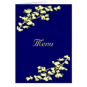 Carte de menu Mariage Ivory Floral Deco