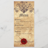 Carte de menu Mariage médiévale (Devant)