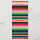 Carte de menu Mariage mexicaine Fiesta (Dos)