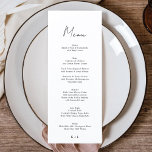 Carte de menu Mariage minimale<br><div class="desc">Carte de menu Mariage minimale</div>