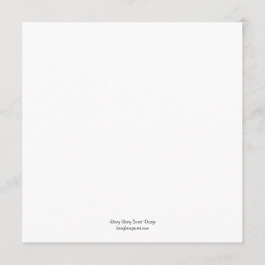 Carte de menu Mariage minimaliste moderne (Dos)