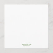 Carte de menu Mariage minimaliste moderne (Dos)