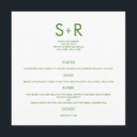 Carte de menu Mariage minimaliste moderne<br><div class="desc">Cette collection minimaliste moderne est simple et élégante,  parfaite pour ajouter une touche contemporaine à tout événement. Disponible dans une variété de couleurs. Couleurs personnalisées disponibles sur demande.</div>