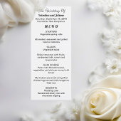 Carte de menu Mariage noir et blanc