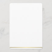 Carte de menu Mariage noir et blanc arrondi Gold L (Dos)