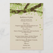 Carte de menu Mariage Oak Tree (Devant)