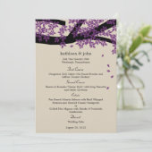 Carte de menu Mariage Oak Tree (Debout devant)