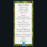 Carte de menu Mariage Peacock<br><div class="desc">Accentuez votre décor en ajoutant une carte menu. Alors que vos invités attendent avec impatience l'entrée de la mariée et du marié ou la présentation de l'invité d'honneur, ils peuvent trouver une carte de menu dans leur cadre ajoute une touche agréable. Personnalisez et créez votre menu en ajoutant et en...</div>