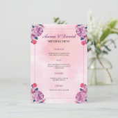 Carte de menu mariage. Personnalisable  (Debout devant)
