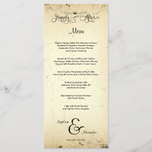 Carte de menu Mariage personnalisable Storyline