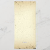 Carte de menu Mariage personnalisable Storyline (Dos)