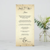 Carte de menu Mariage personnalisable Storyline (Debout devant)