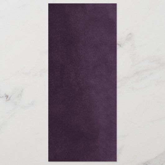 Carte de menu Mariage Plum String Lights (Dos)