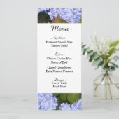 Carte de menu Mariage Purple Hydrangeas (Debout devant)