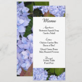 Carte de menu Mariage Purple Hydrangeas (Devant / Derrière)