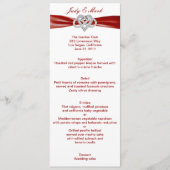 Carte de menu Mariage Red Infinity Heart (Devant)