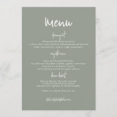 Carte de menu Mariage réversible Rustique à double (Devant)