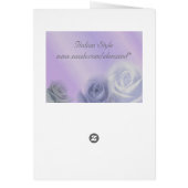 Carte de menu Mariage Rose d'argent (Dos)