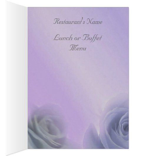 Carte de menu Mariage Rose d'argent (Intérieur (Droit))