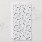 Carte de menu Mariage Rose Floral Teapot  (Dos)