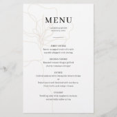 Carte de menu Mariage Rose illustrée (Devant)