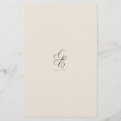 Carte de menu Mariage Rose illustrée (Dos)