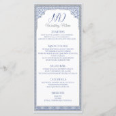 Carte de menu Mariage royale turque (Devant)