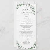 Carte de menu Mariage Rustic Greenery (Devant)