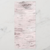 Carte de menu Mariage rustique Birch Tree & Heart (Dos)