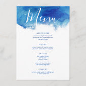 Carte de menu Mariage Sapphire Tide (Devant)