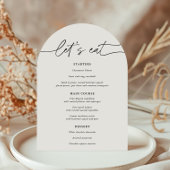 Carte de menu Mariage simple Arche mangeons