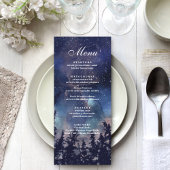 Carte de menu Mariage Starry Night Forest