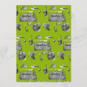 Carte de menu Mariage Toile & Calligraphie (Dos)