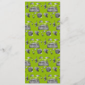 Carte de menu Mariage Toile & Calligraphie (Dos)