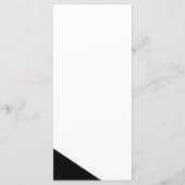 Carte de menu Mariage triangle noir et blanc (Dos)
