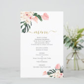 Carte de menu mariage Tropical (Debout devant)