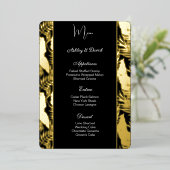 Carte de menu Mariage Tropical Palms Foil (Debout devant)