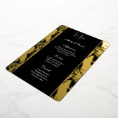 Carte de menu Mariage Tropical Palms Foil (Rotation)