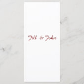 Carte de Menu Mariage Tropical Plage Arrondie (Dos)