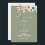 Carte de menu Mariage vert Budget Rustic Floral Sa<br><div class="desc">Apportez un charme sobre et une beauté botanique à votre réception avec notre Rustic Floral Sage Green Flat Mariage Menu. Dotée de tons doux verts sauge et d'accents floraux délicats, cette carte à plat s'intègre parfaitement aux thèmes rustiques, du jardin ou du boho mariage. Caractéristiques du design : -Adent bordure...</div>
